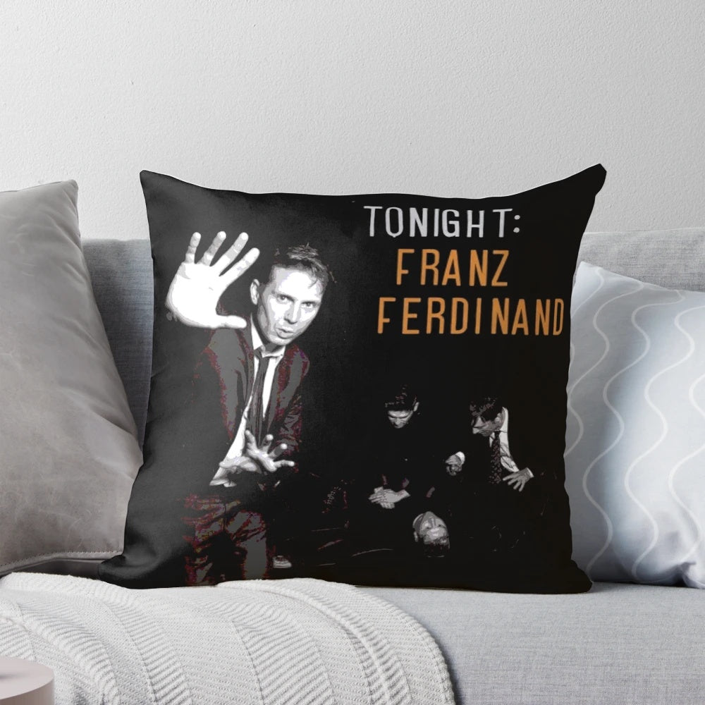 Soft, high-quality pillow featuring the logo of the indie rock band Franz Ferdinand