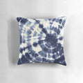 Indigo shibori patterned decorative pillow for home accents