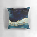 Indigo Sky Pillow - Soft, decorative pillow with abstract mountain and sky design