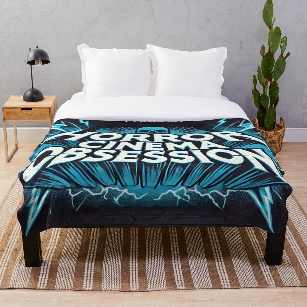 Obsession Plush Blanket featuring a dark, cinematic design