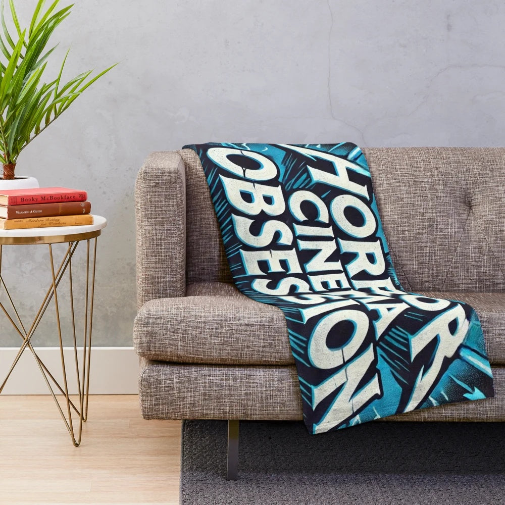 Obsession Plush Blanket featuring a dark, cinematic design