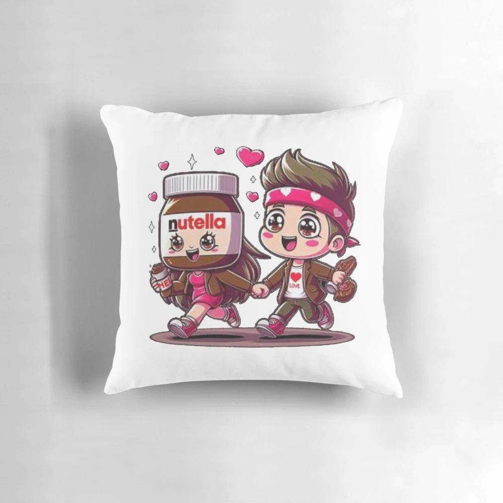 Soft, plush pillow featuring a Nutella-inspired design for a cozy, delightful addition to any home.