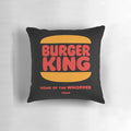 Burger King-themed pillow, featuring the iconic Burger King logo and colors