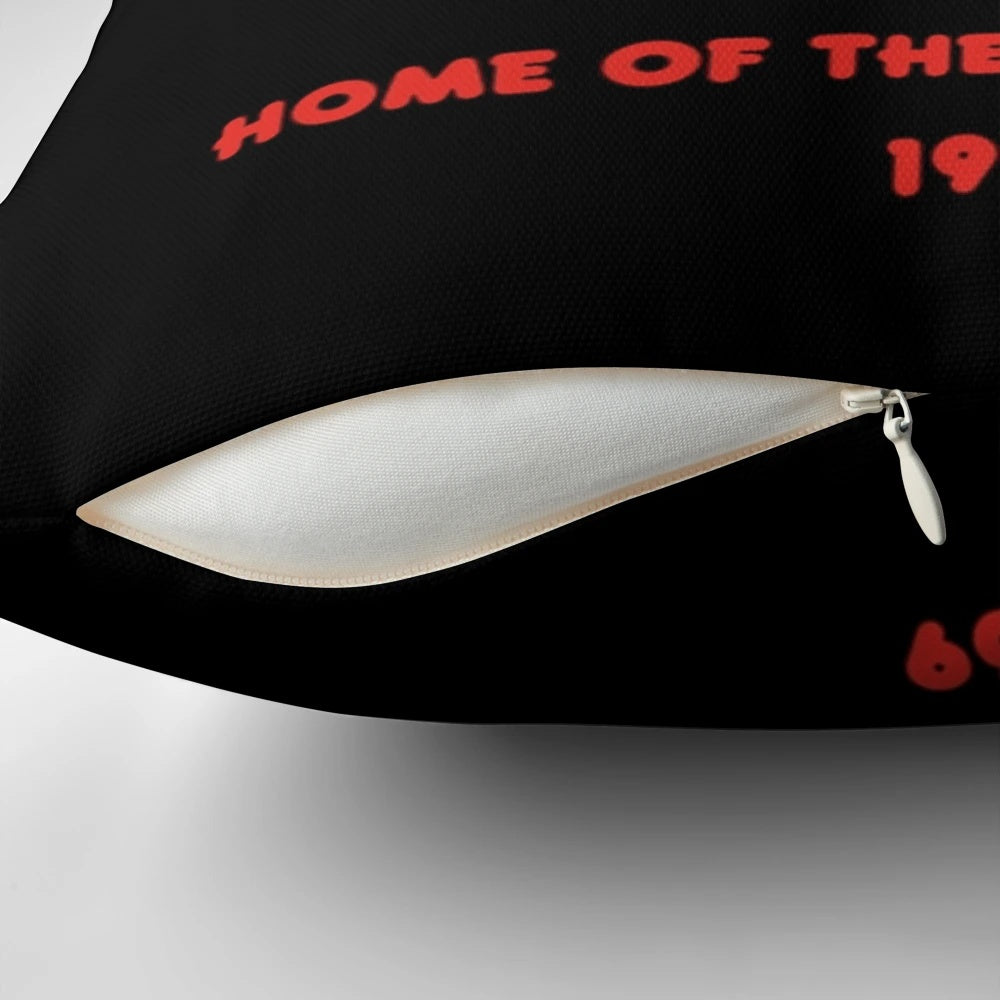 Burger King-themed pillow, featuring the iconic Burger King logo and colors