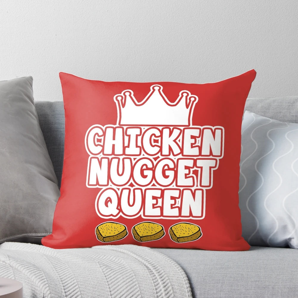 Fluffy and adorable chicken nugget-themed pillow for the ultimate chicken nugget lover