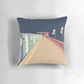 Infinity Pillow featuring a detailed night sky design with stars, planets, and city lights