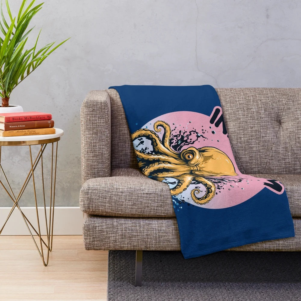 Octopus tattoo quote plush blanket