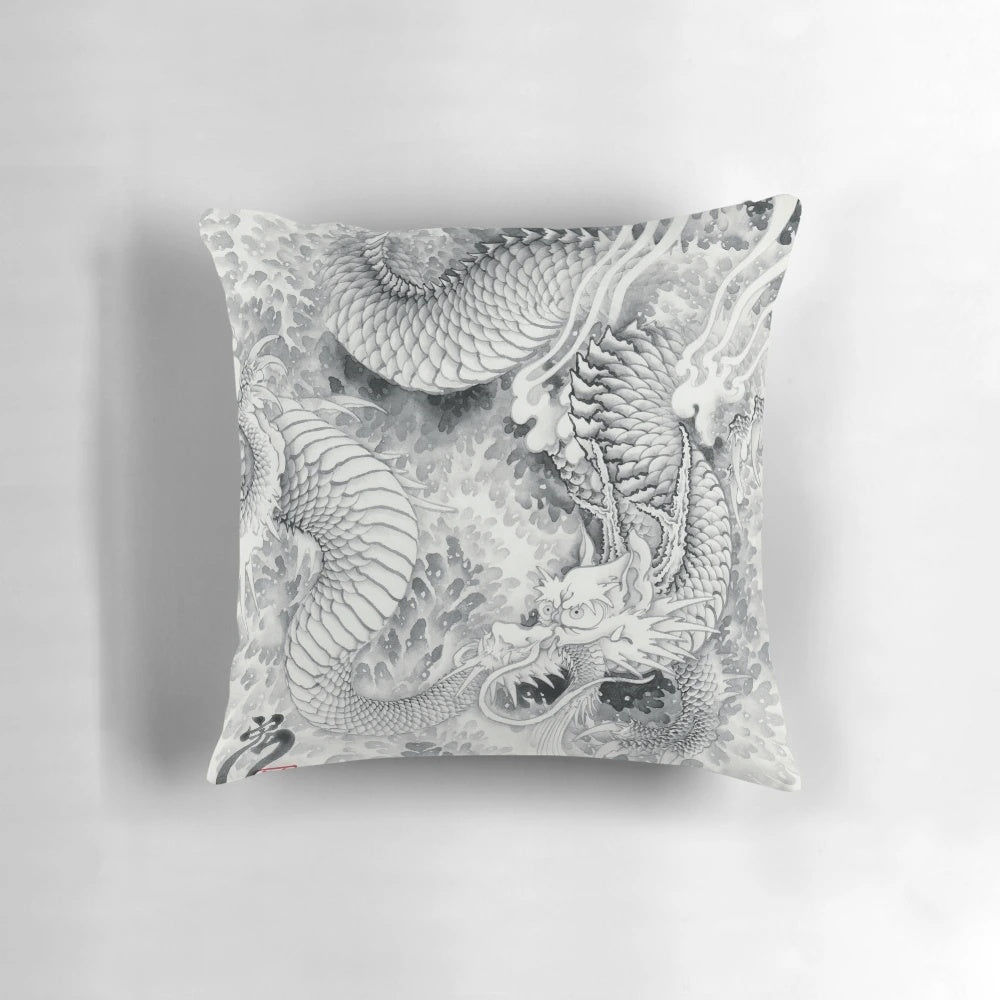 Ink painting of a dragon, a classic motif in traditional Japanese art