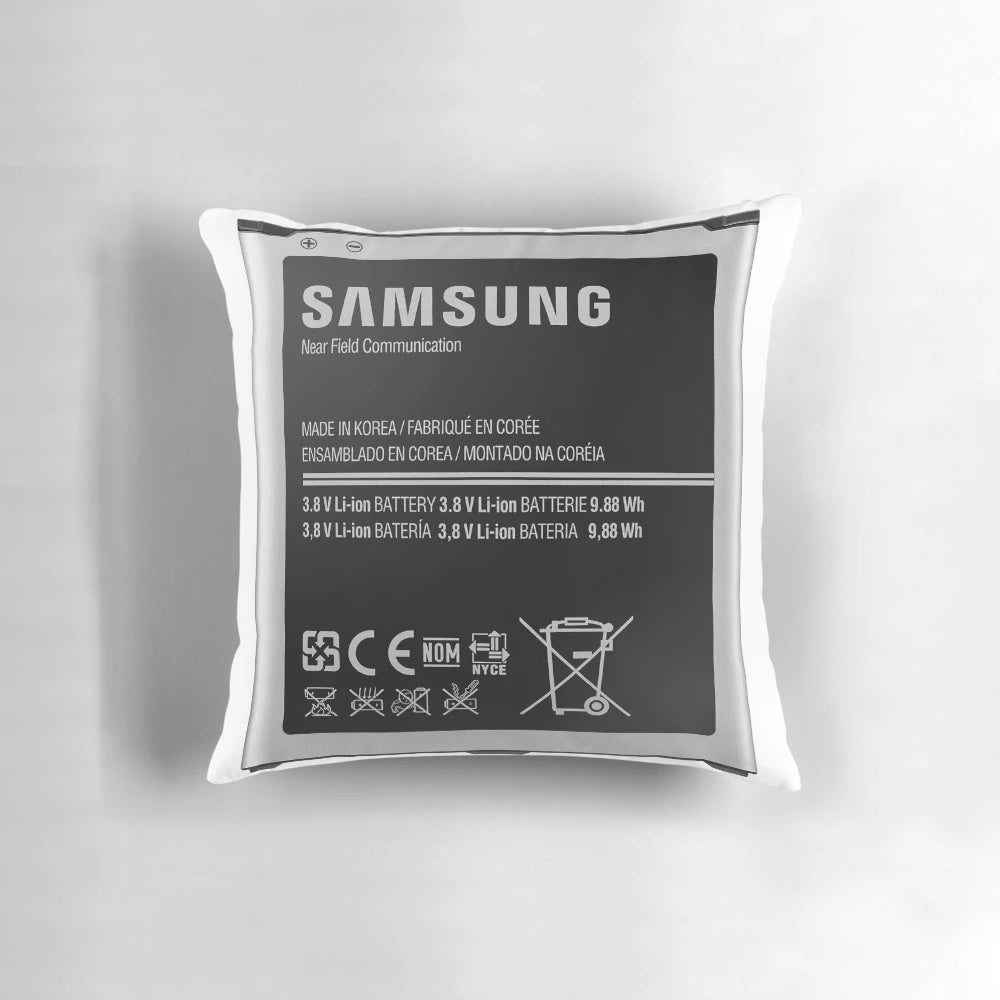 Cozy and functional phone battery pillow for charging your smartphone on the go