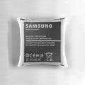 Cozy and functional phone battery pillow for charging your smartphone on the go