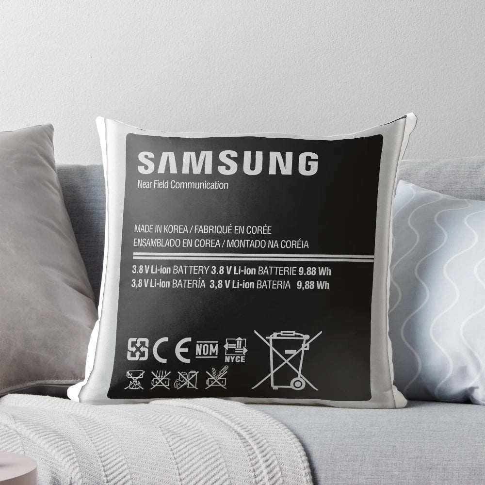 Cozy and functional phone battery pillow for charging your smartphone on the go