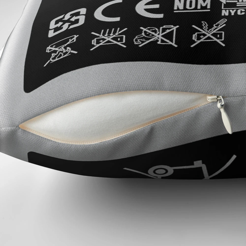 Cozy and functional phone battery pillow for charging your smartphone on the go