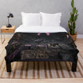 Inscryption-inspired plush blanket featuring dark fantasy game art and Leshy character