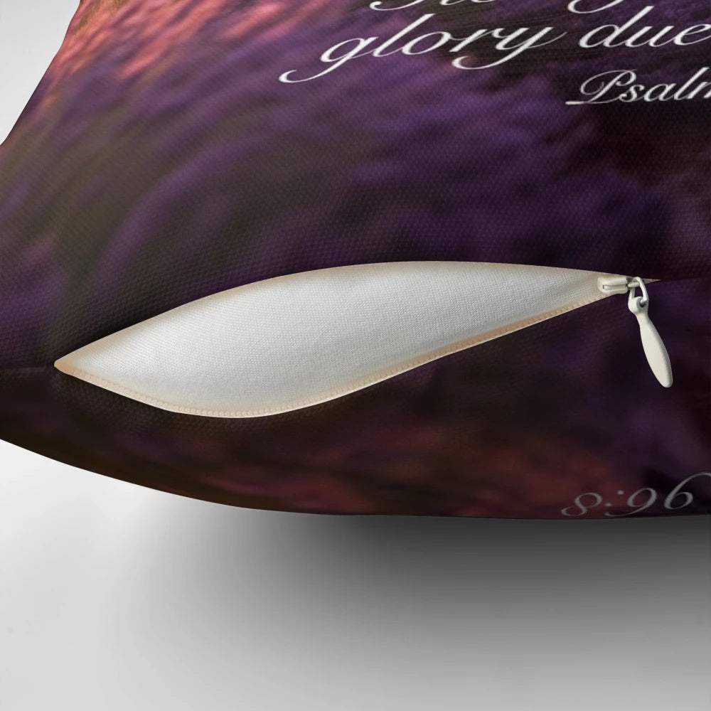 2025 year text pillow with girl and lavender field design