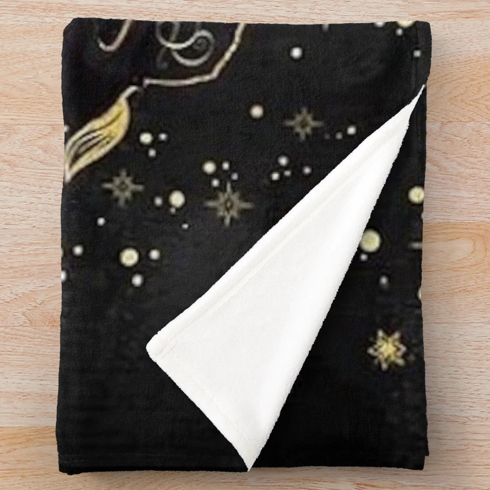 Plush blanket featuring inspirational quotes from A Court of Thorns and Roses by Sarah J. Maas