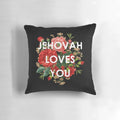Inspirational Christian pillow featuring a comforting bible verse design