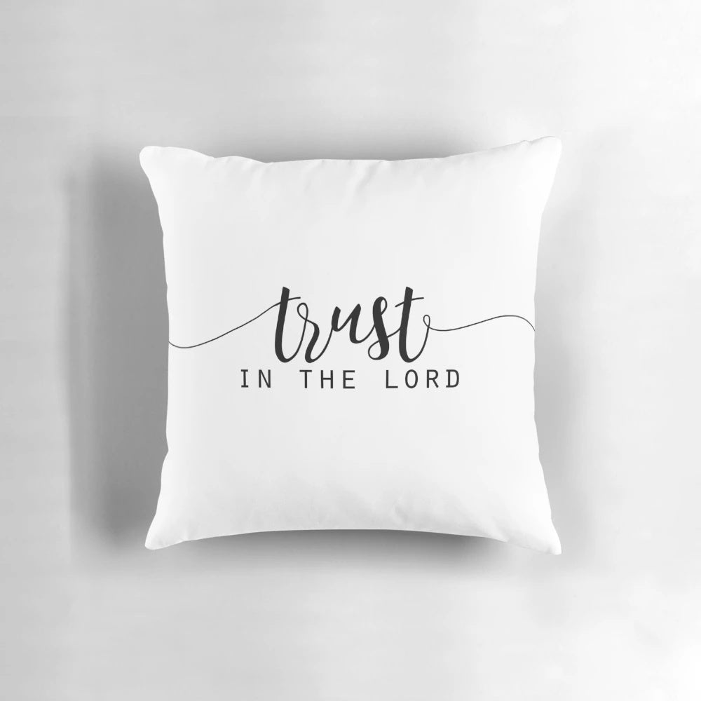 Inspirational Christian quote pillow featuring a motivational bible verse