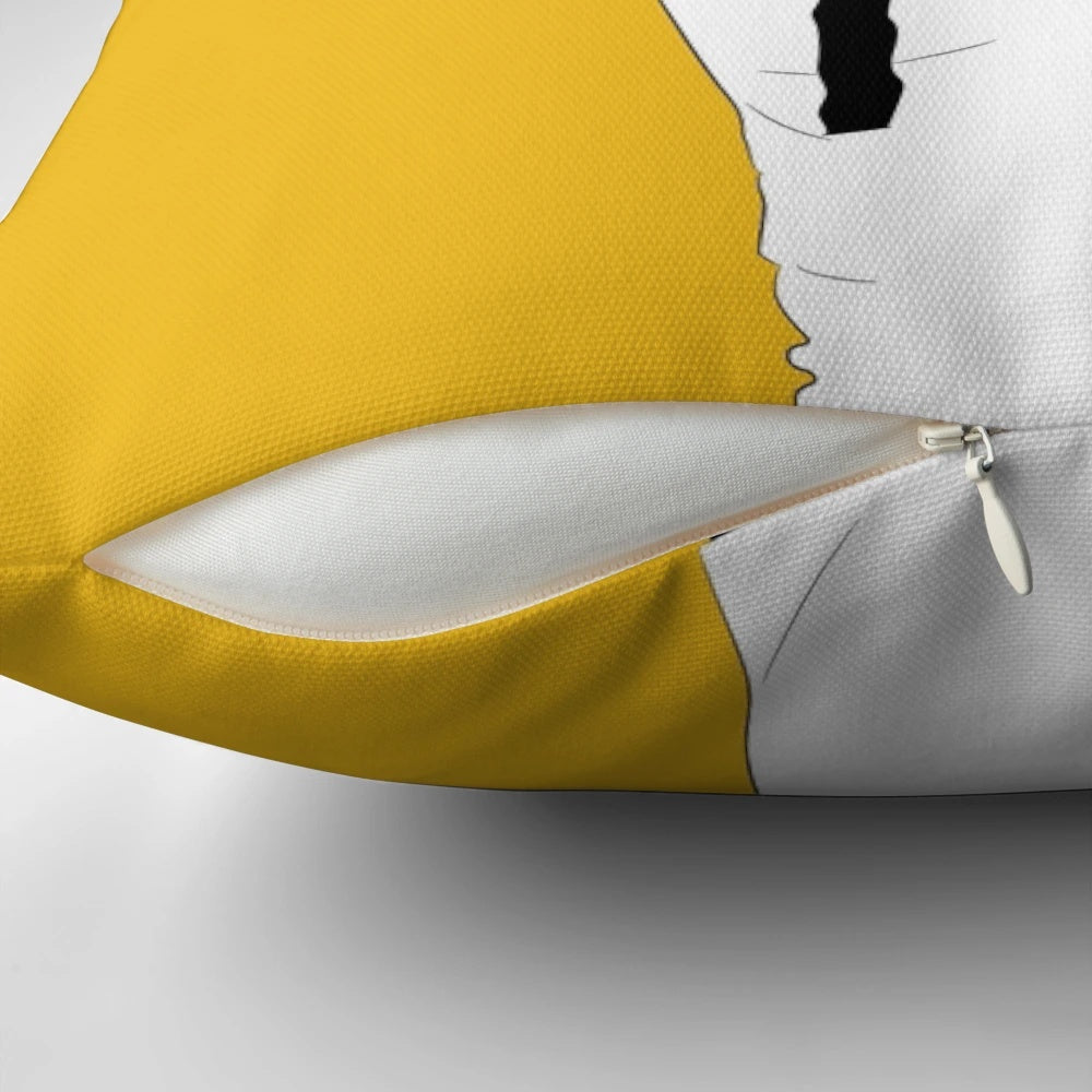 A white pillow featuring the inspirational quote "Count Your Blessings" in black text, ideal for Pittsburgh Steelers fans