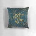 Inspirational "Don't Let The Hard Days Win" reading pillow with stars design