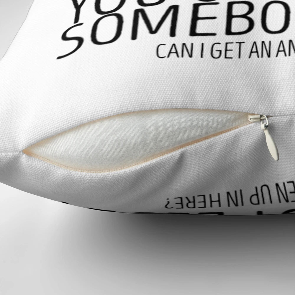 Inspirational pillow with quote "If You Can't Love Yourself..." featuring RuPaul's Drag Race imagery