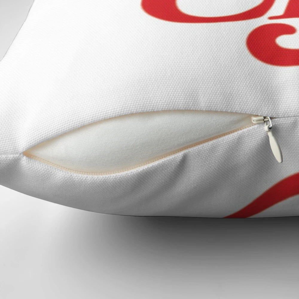 Inspirational "Girls Don't Cry" decorative pillow with modern typography and red vintage design