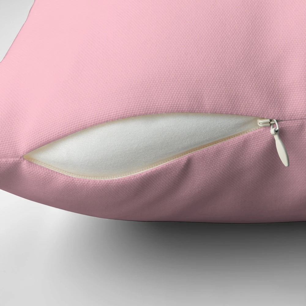 Hell Yeah" pillow with bold, fiery red and pink typography