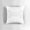 Decorative 'If You Don't Have Anything Nice to Say' Alice Roosevelt Quote Cross Stitch Pillow