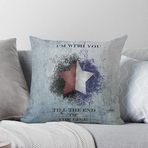 "Inspirational 'I'm With You Till the End of the Line' Pillow featuring Marvel's Bucky Barnes/The Winter Soldier"