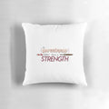Pillow featuring the quote "In sweetness there is strength" from the Dimension 20 series A Crown of Candy