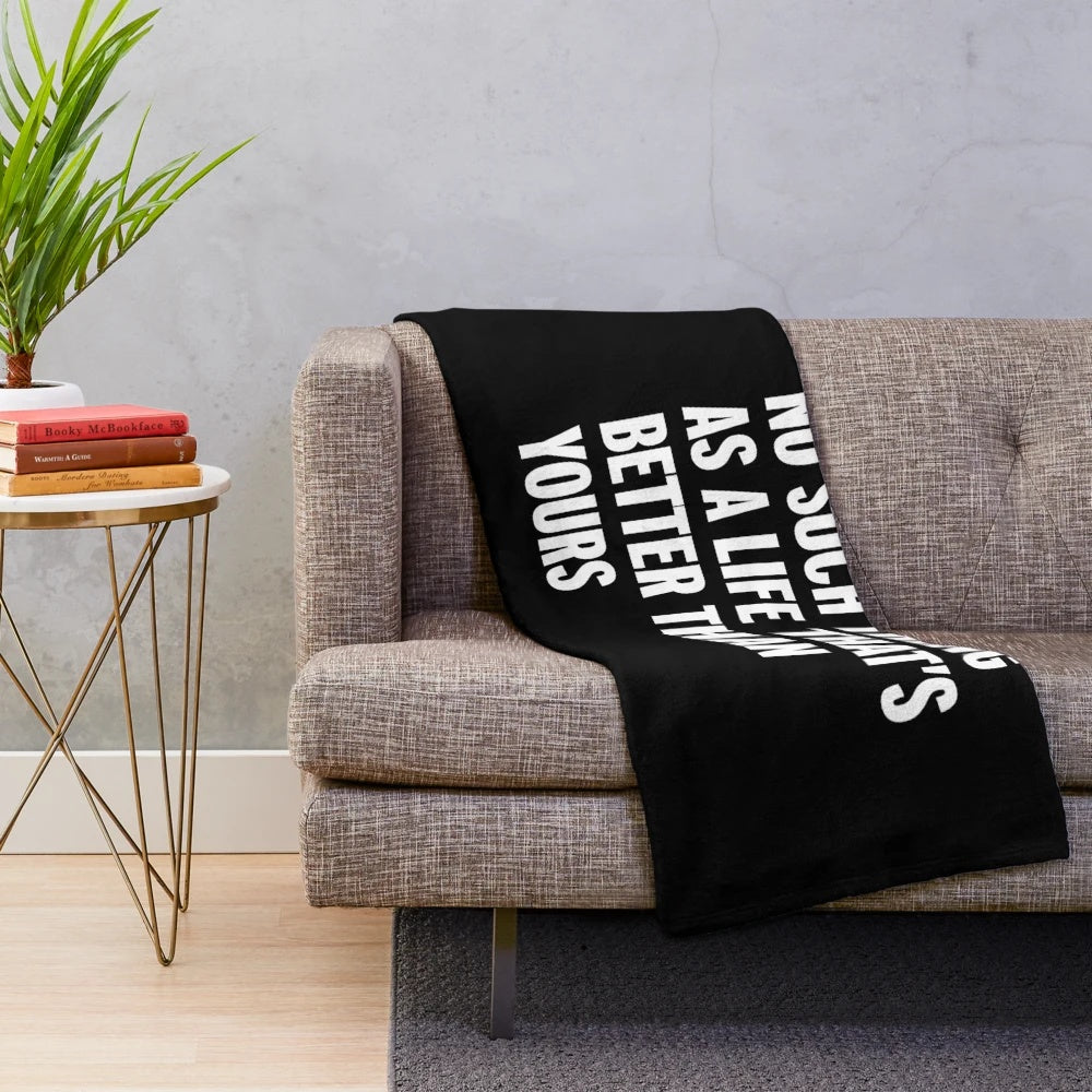 Inspirational J Cole plush blanket with "Love Yourz" design
