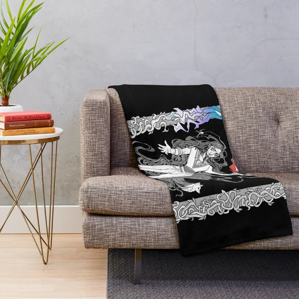 Loki, God of Growth and Change, inspirational plush blanket
