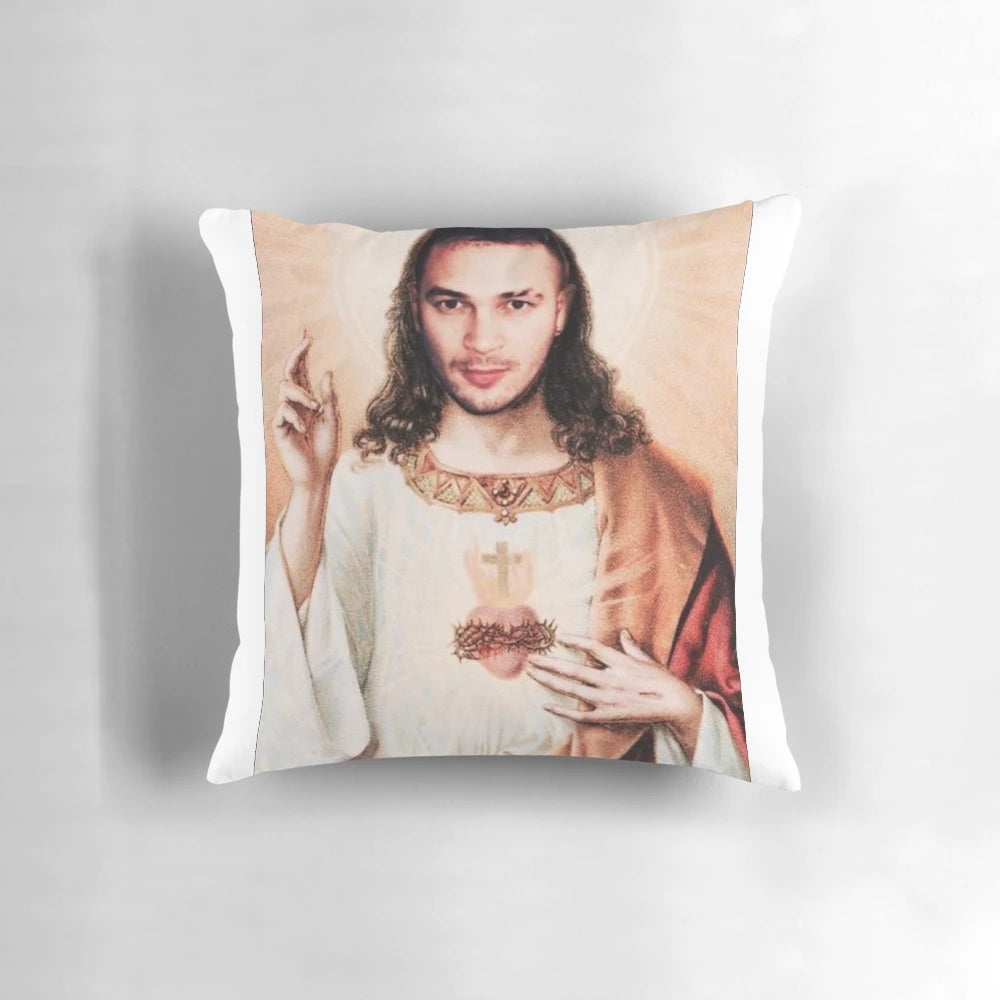 Pillow with Christian rap/hip hop design featuring marseille rapper