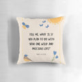 Decorative pillow featuring an inspirational quote by Mary Oliver