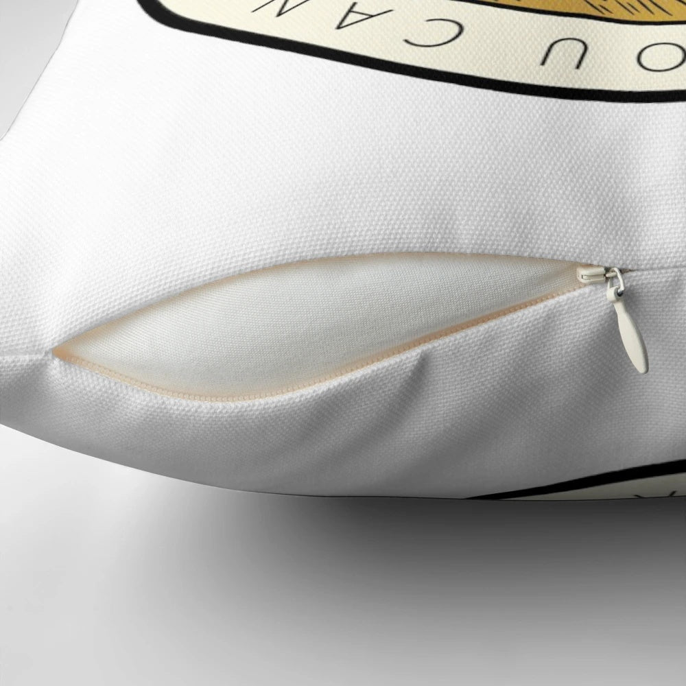 Plush throw pillow with a motivational quote and image of Uncle Iroh from the anime series Avatar: The Last Airbender