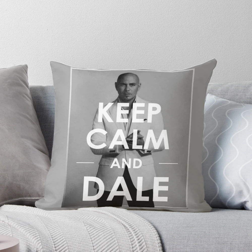"Mr Worldwide" themed decorative pillow with Pitbull singer image and text