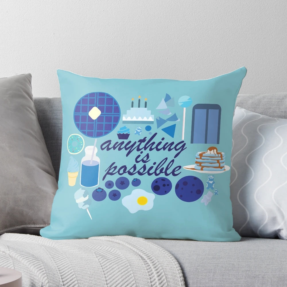 Pillow with inspirational Percy Jackson quote "Anything is Possible
