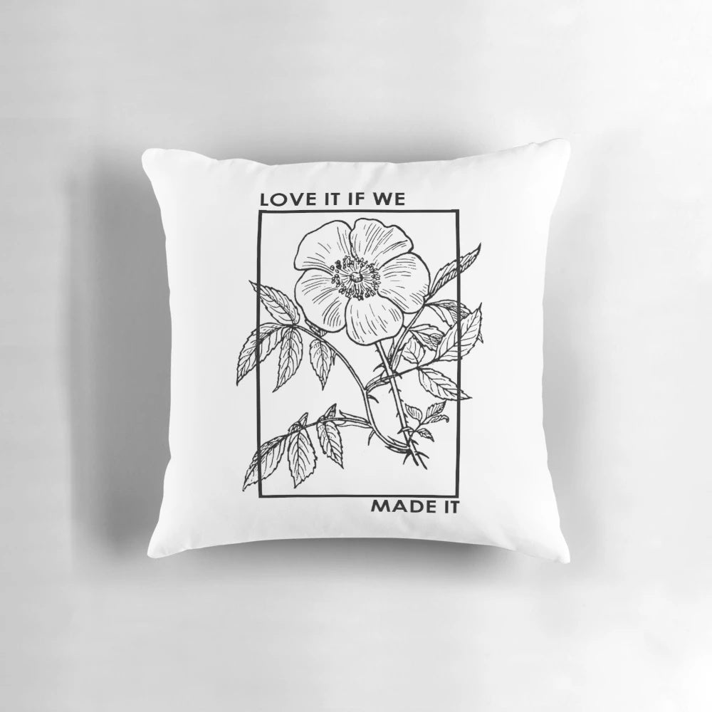 Decorative pillow with lyrics from the band The 1975