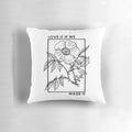 Decorative pillow with lyrics from the band The 1975