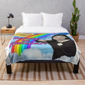 Plush blanket with "Believe in Yourself" design