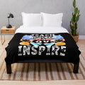 Plush blanket with the text "teach love inspire" for teachers and educators