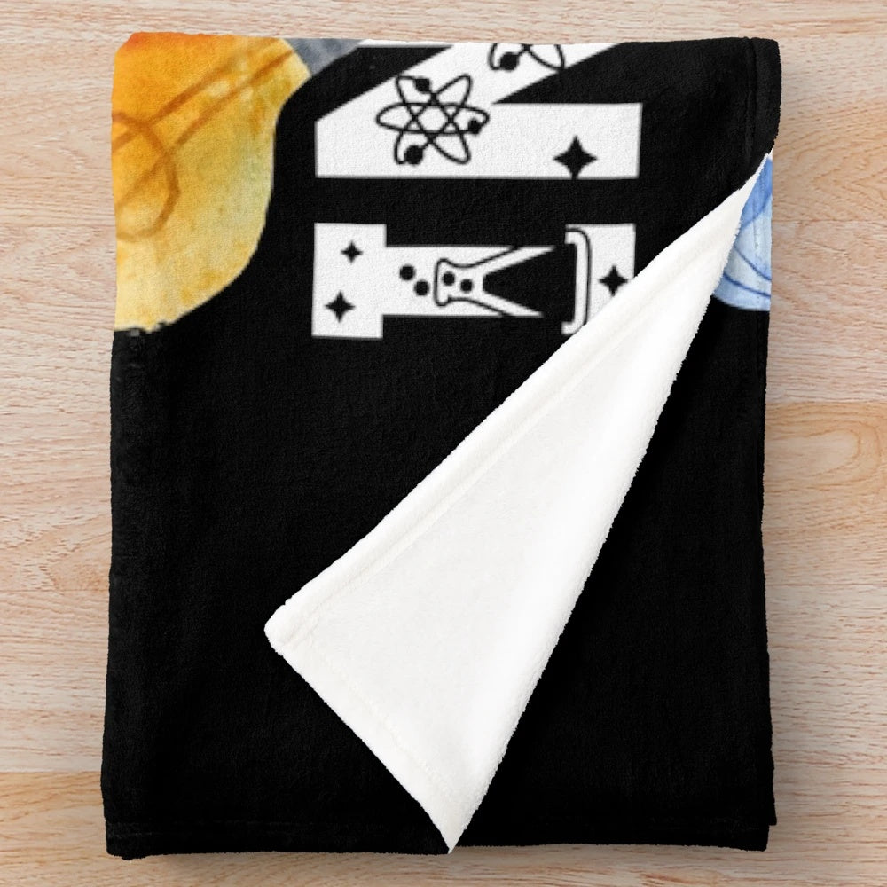 Plush blanket with 'teach love inspire' design for 8th grade teachers