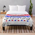 Soft and cozy plush blanket featuring the words "Jesus 2024" in a stylized design