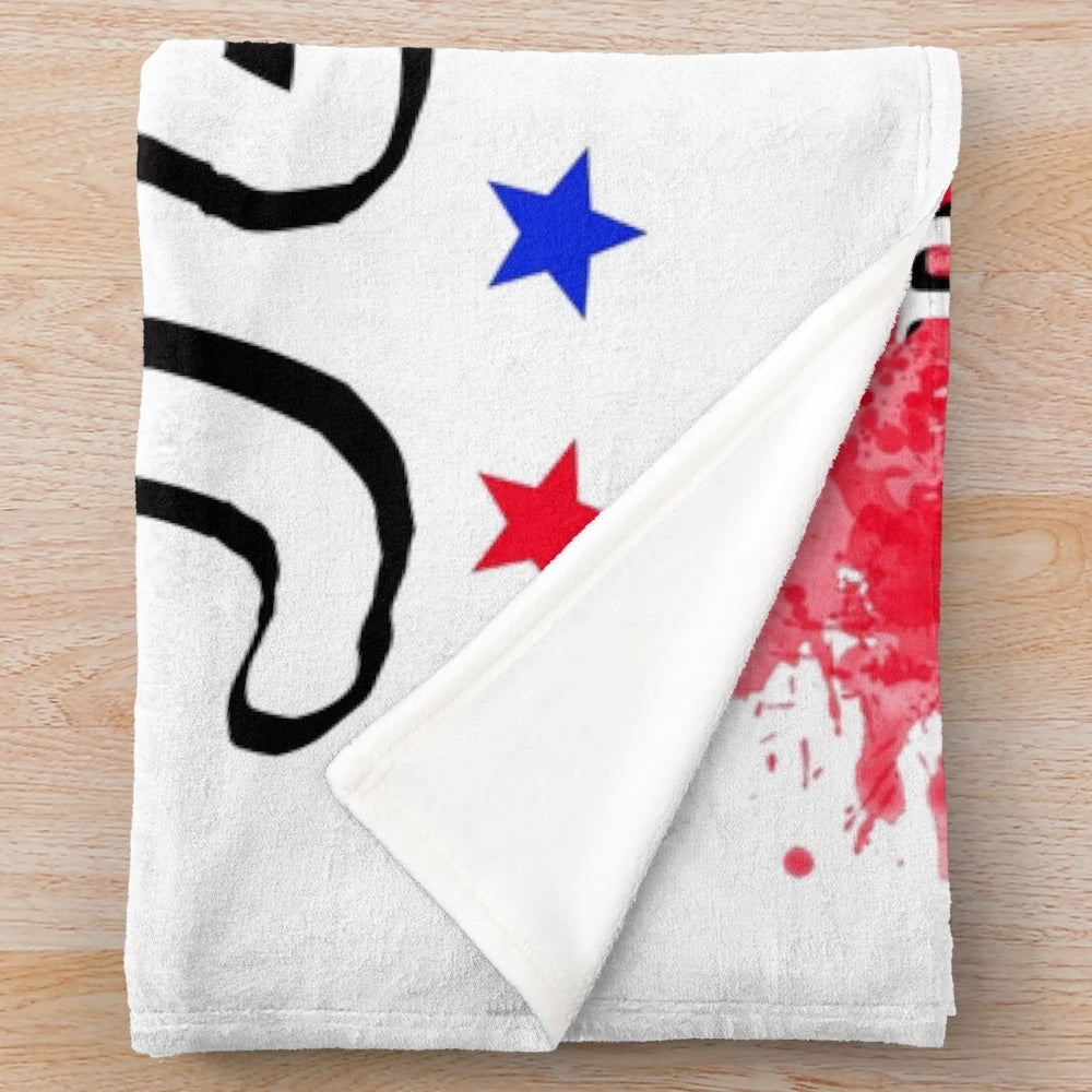 Soft and cozy plush blanket featuring the words "Jesus 2024" in a stylized design