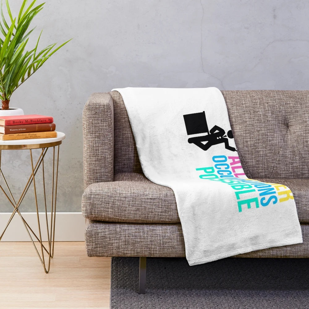 Plush blanket with motivational quote "TEACHERS Make All Other Occupations POSSIBLE
