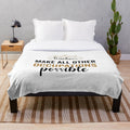 Plush blanket featuring the text "Teachers Make All Other Occupations Possible