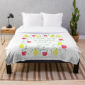 Plush blanket with inspirational "I Love You a Bushel and a Peck" quote