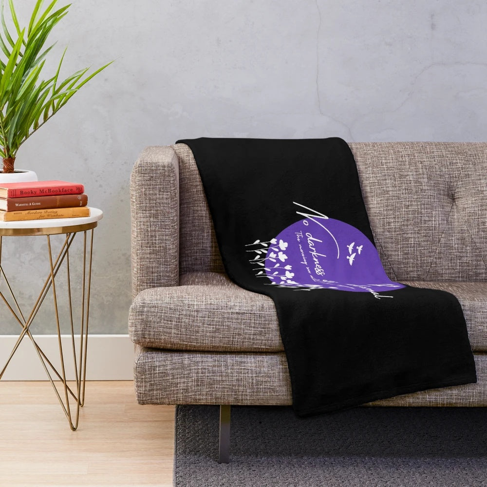 Spring Day Plush Blanket with Floral and Inspirational Kpop Design