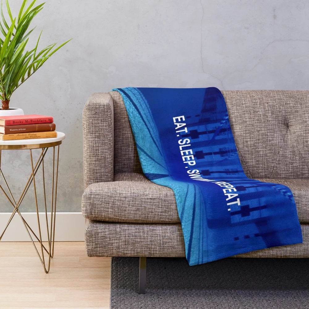 Inspirational Swimming Quote Plush Blanket