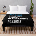 Inspirational teachers occupations plush blanket with a funny and cute design