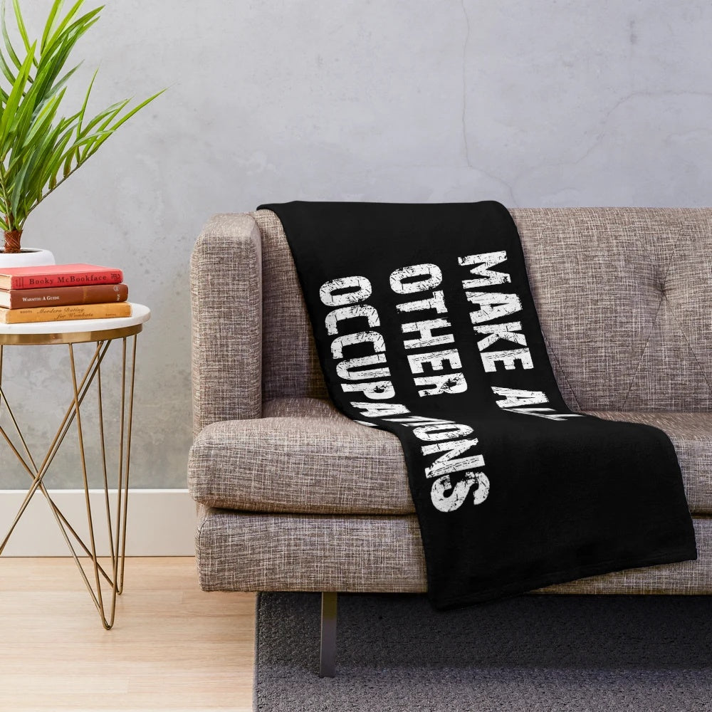 Inspirational teachers occupations plush blanket with a funny and cute design